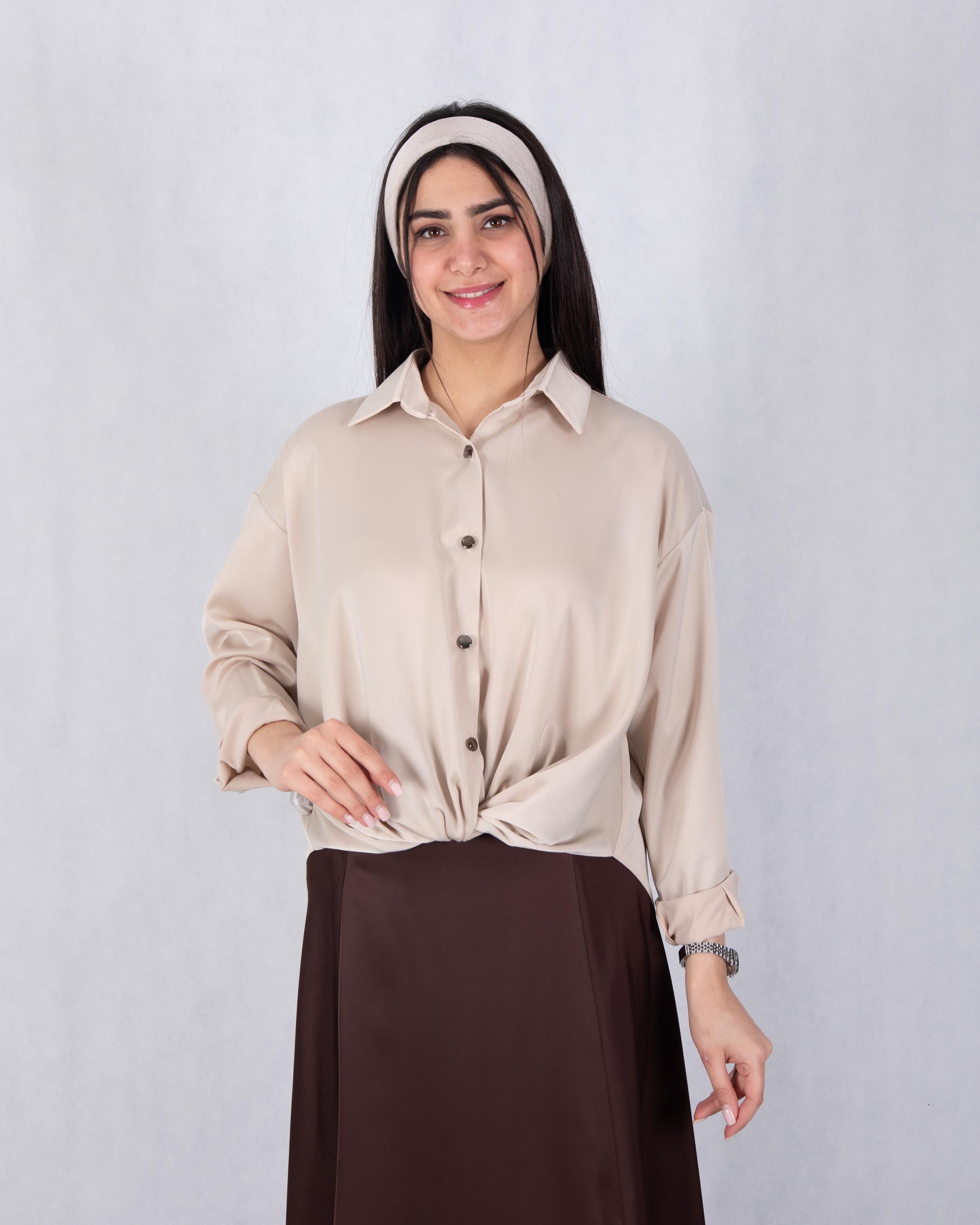 شومیز ساتن گره ای TAFFETA شومیز ساتن گره ای TAFFETA - Image 1