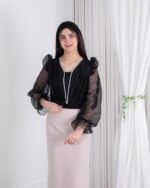 نیم تنه استین بیده نوار نگین DIANA