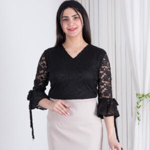 شومیز دانتل استین کلوش بندی ZENO