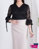 شومیز دانتل استین کلوش بندی ZENO - Image 7