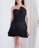 پیراهن مجلسی دکلته پلیسه SHANA 3091