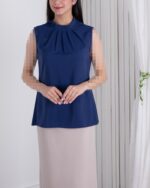 تاپ الیزا یقه چین دار راه راه NAFIS DRESS