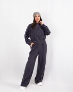 ست کراپ شلوار دو جیب نواری MODENA  318