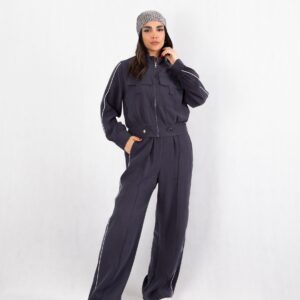 ست کراپ شلوار دو جیب نواری MODENA  318