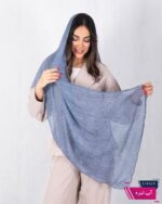 شال حریر پفکی طرح گل - Image 13