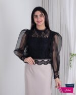 نیم تنه دانتل آستین تور DIANA - Image 2