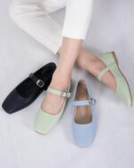 کالج دخترونه چرم فلوتر بند دار H - Image 2