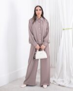 ست مانتو و شلوار پایین چین MODENA  304