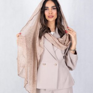 شال حریر پفکی طرح گل