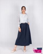 شومیز وارداتی دو تیکه شیشه ای پاپیون - Image 6