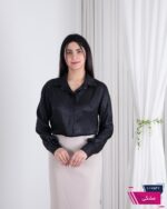 شومیز ساتن چروک آستین دکمه ASENA - Image 2