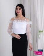 نیم تنه یقه چین دار DIANA - Image 2