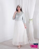 شومیز وارداتی یقه گل مروارید FASHION - Image 6