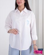 شومیز وارداتی یقه دار جیب پاپیون MINA - Image 4