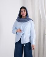 شومیز وارداتی تک جیب دکمه قلبی