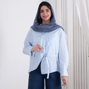 شومیز وارداتی تک جیب دکمه قلبی