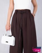 شلوار پارچه ای وارداتی فول بگ جلو پیله بندی - Image 9
