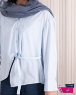 شومیز وارداتی تک جیب دکمه قلبی - Image 5