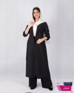 مانتو کرپ دو جیب کمربندی MOSSELLI - Image 8