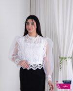 نیم تنه دانتل آستین تور DIANA - Image 6