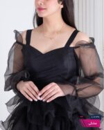 پیراهن کوتاه بیده دامن طبقه ای SERA BELLA - Image 3