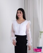 نیم تنه استین بیده نوار نگین DIANA - Image 5