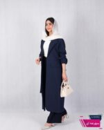 مانتو کرپ دو جیب کمربندی MOSSELLI - Image 6