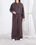 ست کراپ و شلوار دو جیب سگک MODENA  308