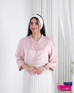 شومیز وارداتی یقه گل مروارید FASHION - Image 3