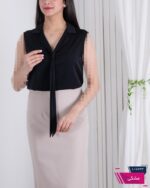 تاپ دخترونه یقه دار کرواتی VALERIE - Image 4