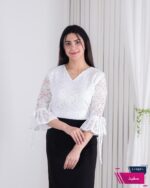 شومیز دانتل استین کلوش بندی ZENO - Image 3