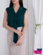 تاپ دخترونه یقه دار کرواتی VALERIE - Image 3