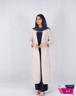 مانتو کرپ دو جیب کمربندی MOSSELLI - Image 4