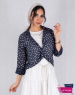 شومیز وارداتی دو تیکه شیشه ای پاپیون - Image 14