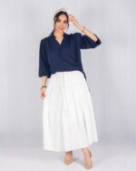 شومیز یقه هفت راه راه الیزا DIANA - Image 4