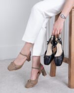 کفش مجلسی وارداتی چرم عینکی BAILE COCO 553/8