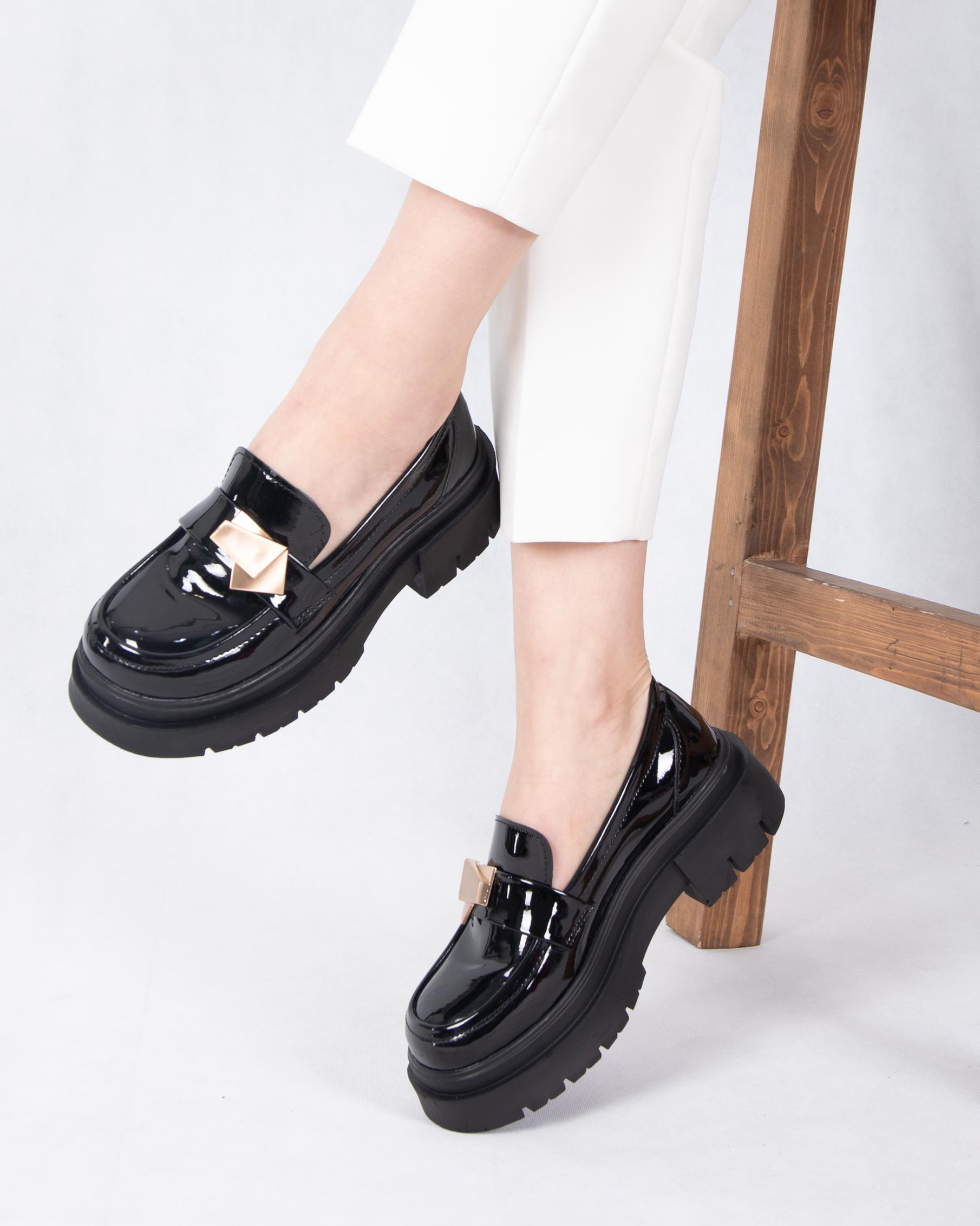 لوفر دخترونه ورنی سگک پاکتی LOAFER لوفر دخترونه ورنی سگک پاکتی LOAFER - Image 1