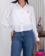 شومیز وارداتی راه راه بندی پاپیون - Image 10