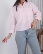 شومیز کتان وارداتی جیب MIU MIU - Image 3