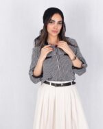 تونیک راه راه جیب نما 4دکمه ARAS - Image 3