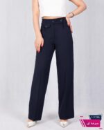 شلوارپارچه ای دخترونه نیم بگ کج راه ONE MORE 1395 - Image 3