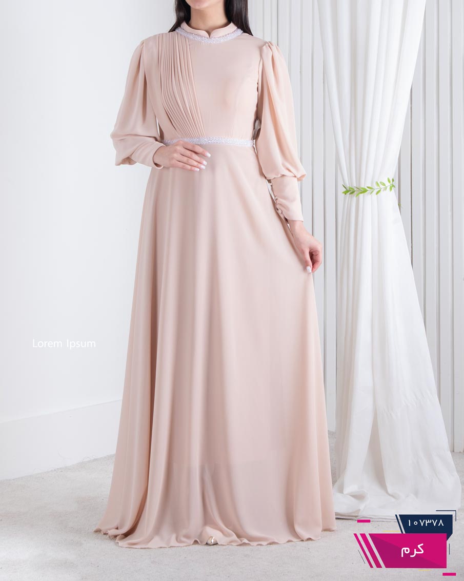 107378 پیراهن بالا پلیسه منجوق دوزی - Image 1