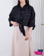 شومیز شیشه ای پاپیون - Image 10
