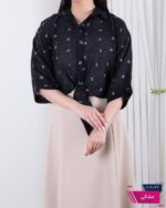 شومیز شیشه ای پاپیون - Image 9