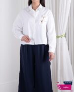 شومیز یقه مروارید تک جیب Y.T - Image 3