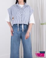 وست راه راه جیب تدی MISS POPO - Image 6