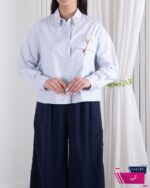 شومیز یقه مروارید تک جیب Y.T - Image 2
