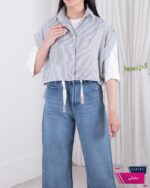 وست راه راه جیب تدی MISS POPO - Image 3