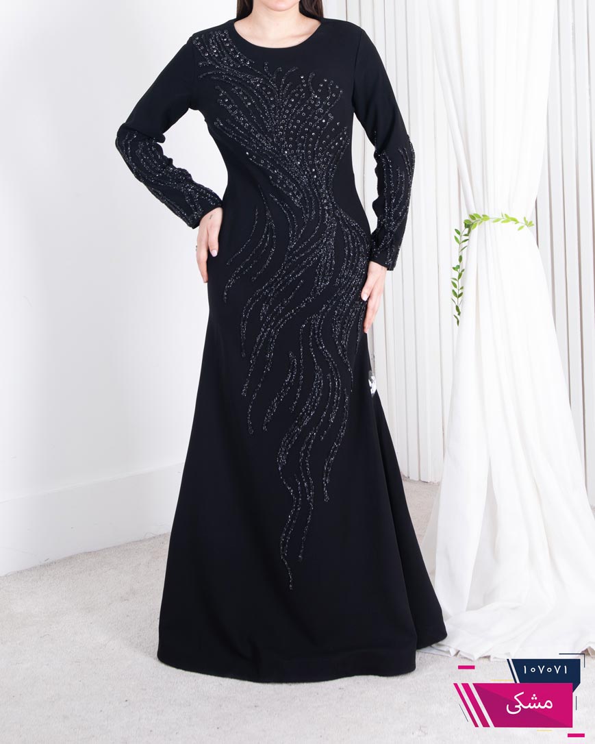 107071 پیراهن مجلسی نگین زبرا V&E - Image 1