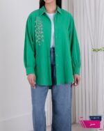 مانتو شومیزی لینن ملیله دوزی - Image 2